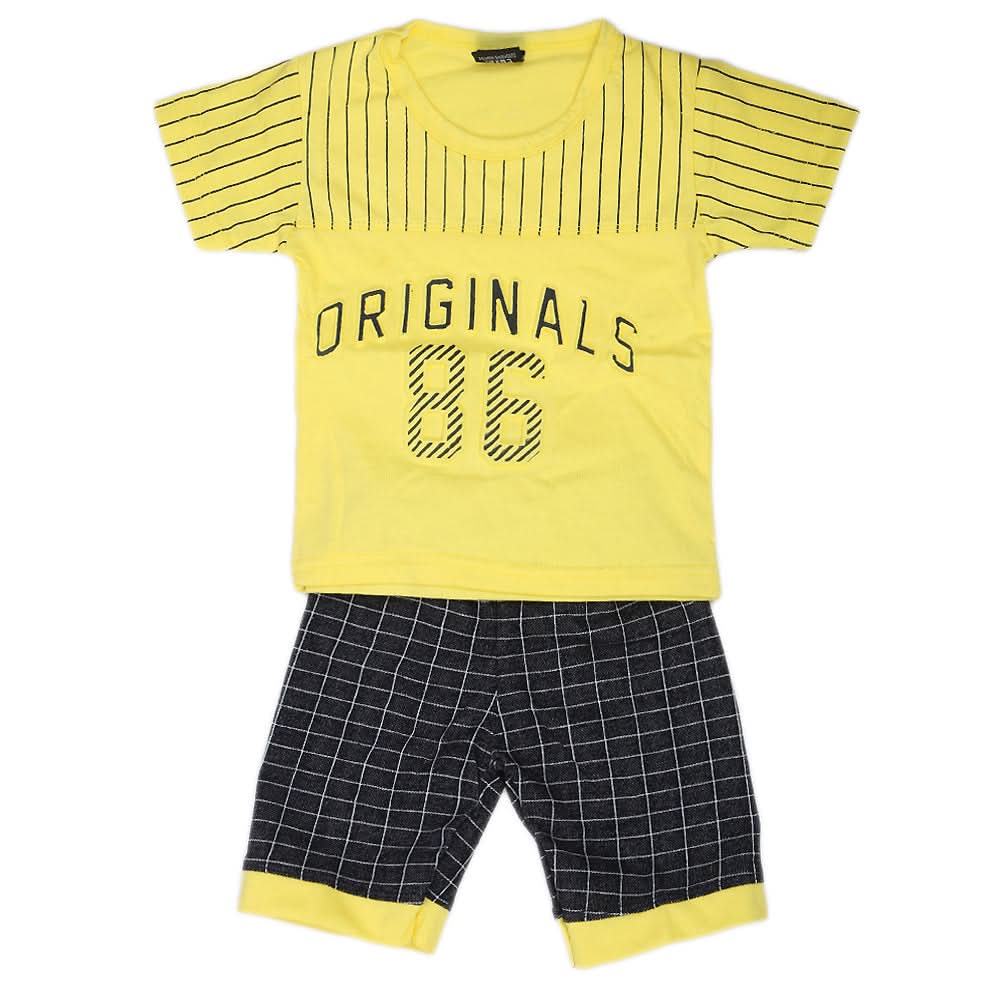 Boys Short Suit - Yellow, Kids, Boys Sets And Suits, Chase Value, Chase Value