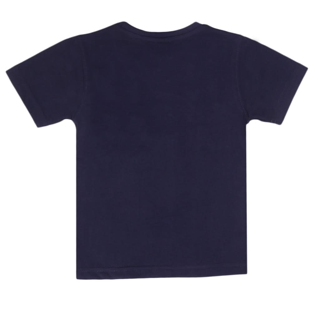 Boys Emboss Logo T-Shirt - Navy Blue, Boys T-Shirts, Chase Value, Chase Value