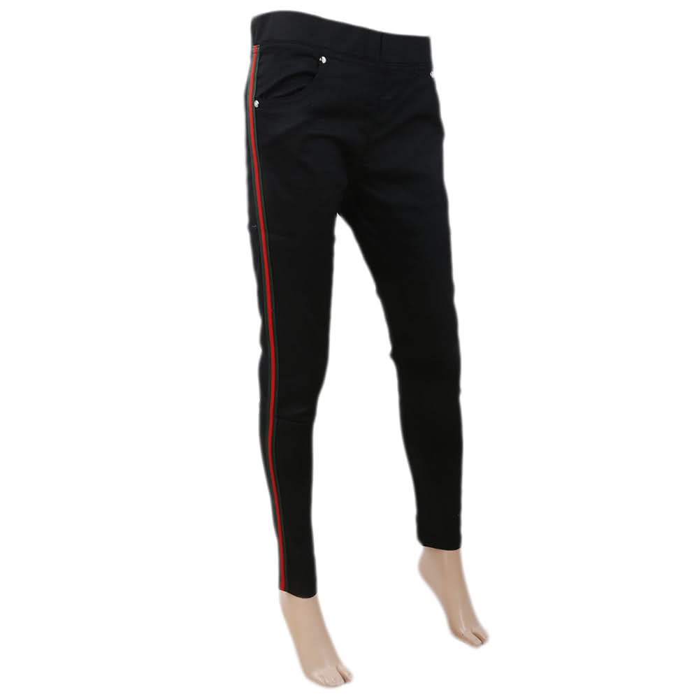 Women's Cotton Jagging Pant With Twill Tape - Black, Women, Pants & Tights, Chase Value, Chase Value