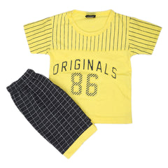 Boys Short Suit - Yellow, Kids, Boys Sets And Suits, Chase Value, Chase Value
