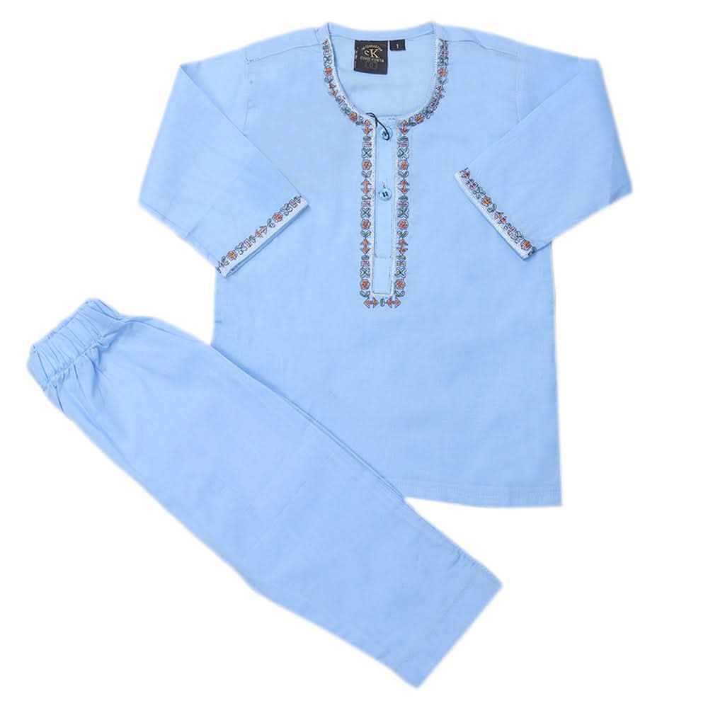 Newborn Boys Shalwar Suit - Blue, Kids, Newborn Boys Shalwar Suits, Chase Value, Chase Value