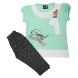 Girls Short Suit - Cyan, Kids, Girls Sets And Suits, Chase Value, Chase Value