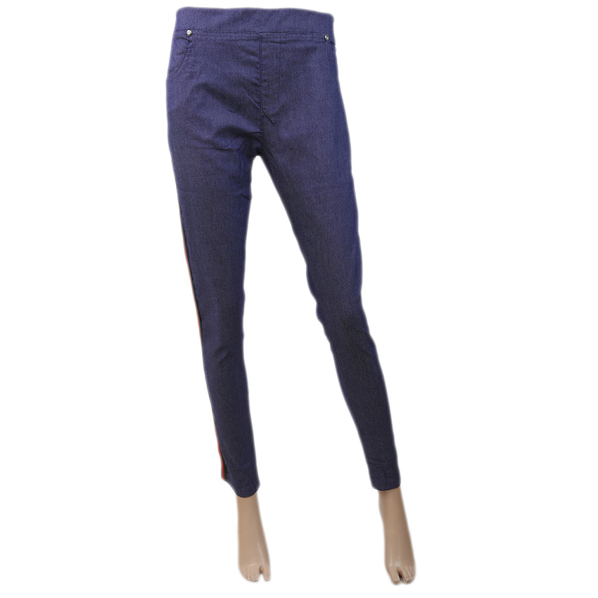 Women's Cotton Jagging Pant With Twill Tape - Blue, Women, Pants & Tights, Chase Value, Chase Value
