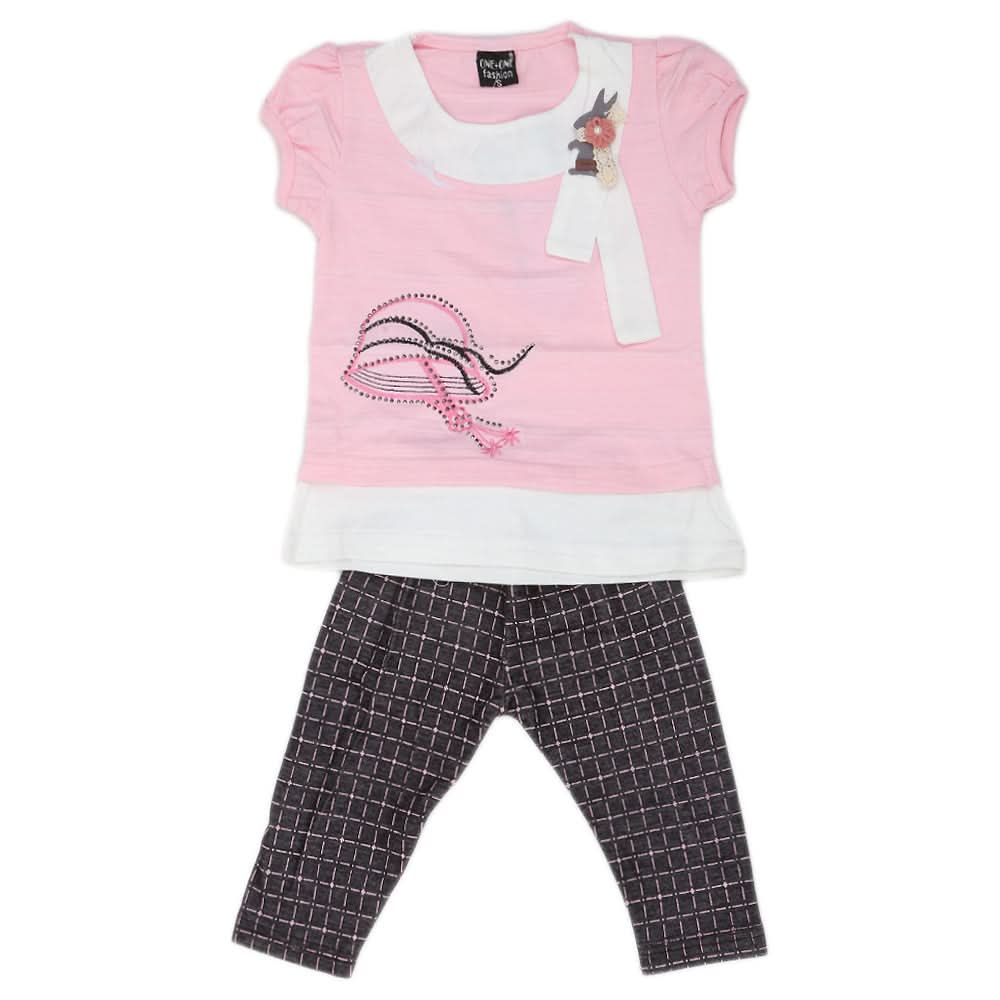 Girls Short Suit - Pink, Kids, Girls Sets And Suits, Chase Value, Chase Value