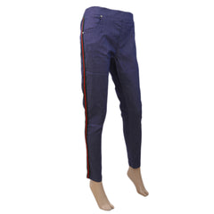 Women's Cotton Jagging Pant With Twill Tape - Blue, Women, Pants & Tights, Chase Value, Chase Value