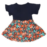 Newborn Girls Half Sleeves Frock - Navy Blue, Kids, Newborn Girls Frocks, Chase Value, Chase Value
