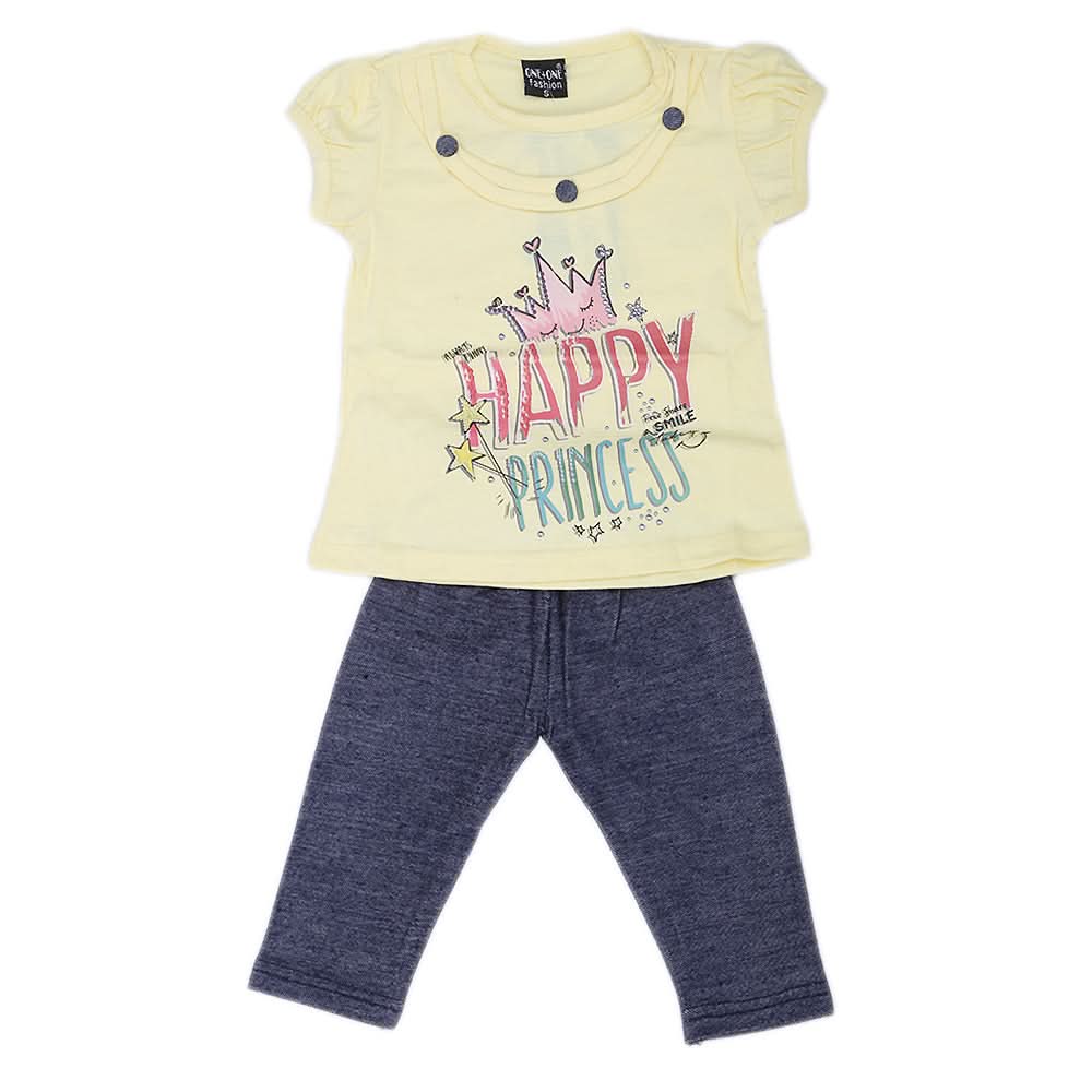Girls Short Suit - Yellow, Kids, Girls Sets And Suits, Chase Value, Chase Value