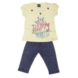 Girls Short Suit - Yellow, Kids, Girls Sets And Suits, Chase Value, Chase Value