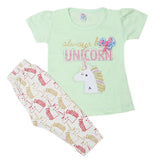 Girls Half Sleeves Suit - Green, Kids, Girls Sets And Suits, Chase Value, Chase Value