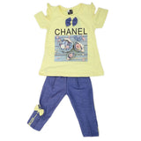 Girls Short Suit - Yellow, Kids, Girls Sets And Suits, Chase Value, Chase Value
