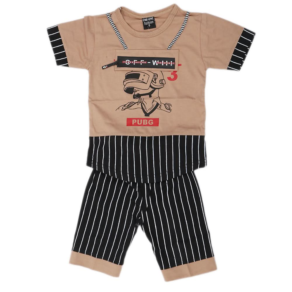 Boys Short Suit - Beige, Kids, Boys Sets And Suits, Chase Value, Chase Value