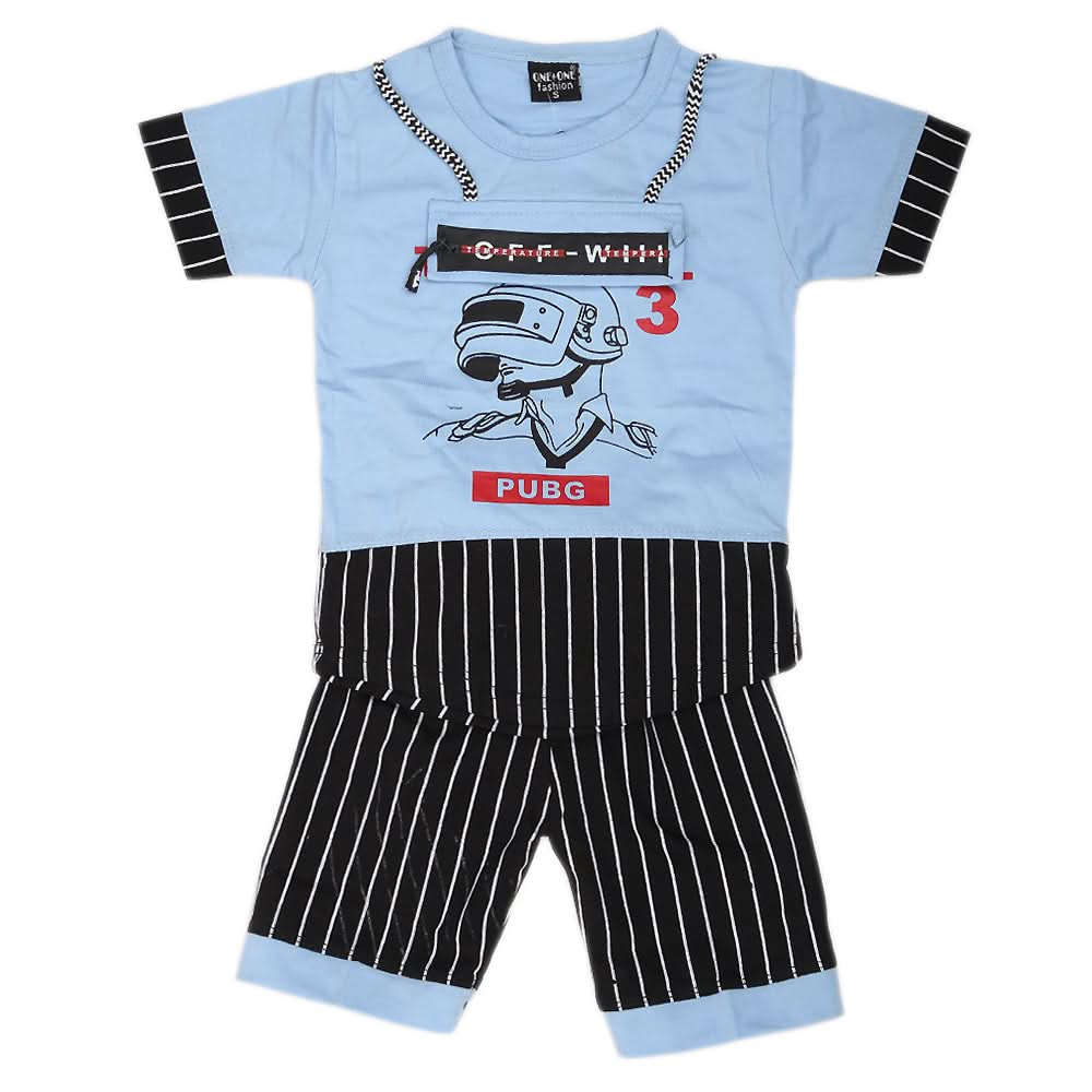 Boys Short Suit - Light Blue, Kids, Boys Sets And Suits, Chase Value, Chase Value