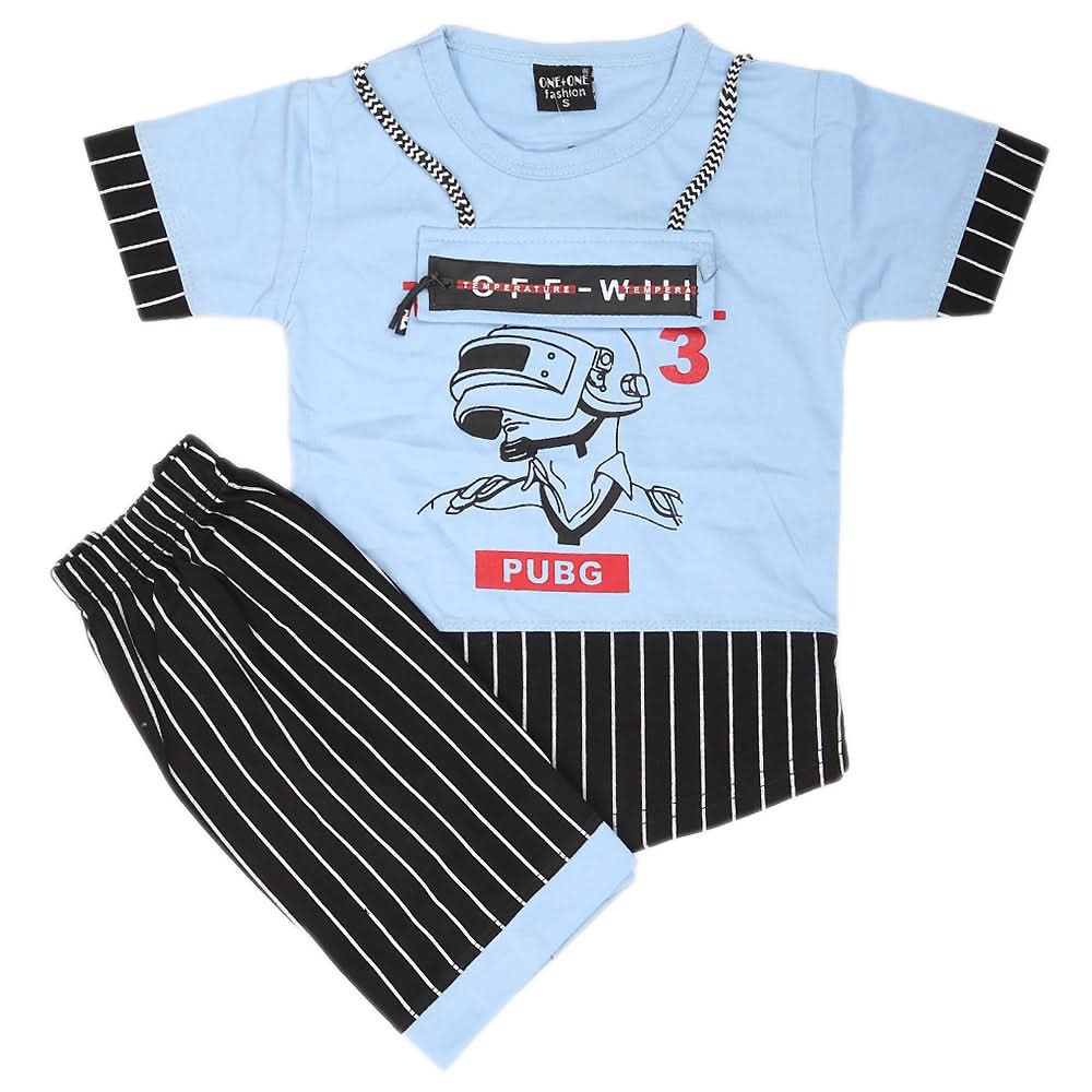 Boys Short Suit - Light Blue, Kids, Boys Sets And Suits, Chase Value, Chase Value