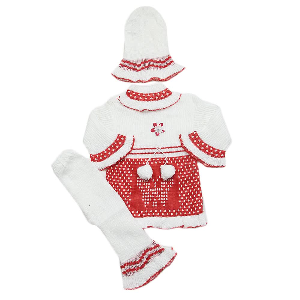 Newborn Girls Irani Suit - Red, Kids, NB Girls Sets And Suits, Chase Value, Chase Value