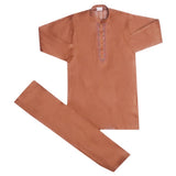 Boys Embroidered Shalwar Suit - Dark Brown, Boys Shalwar Kameez, Chase Value, Chase Value