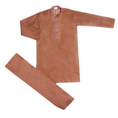 Boys Embroidered Shalwar Suit - Dark Brown, Boys Shalwar Kameez, Chase Value, Chase Value