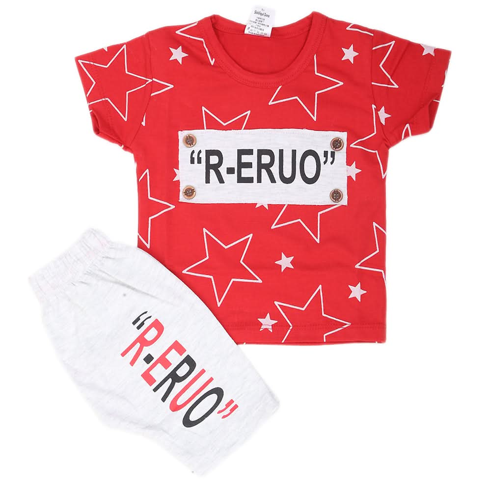 Newborn Boys Half Sleeves Suit - Red, Kids, NB Boys Sets And Suits, Chase Value, Chase Value