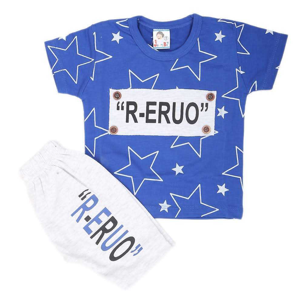 Newborn Boys Half Sleeves Suit - Blue, Kids, NB Boys Sets And Suits, Chase Value, Chase Value