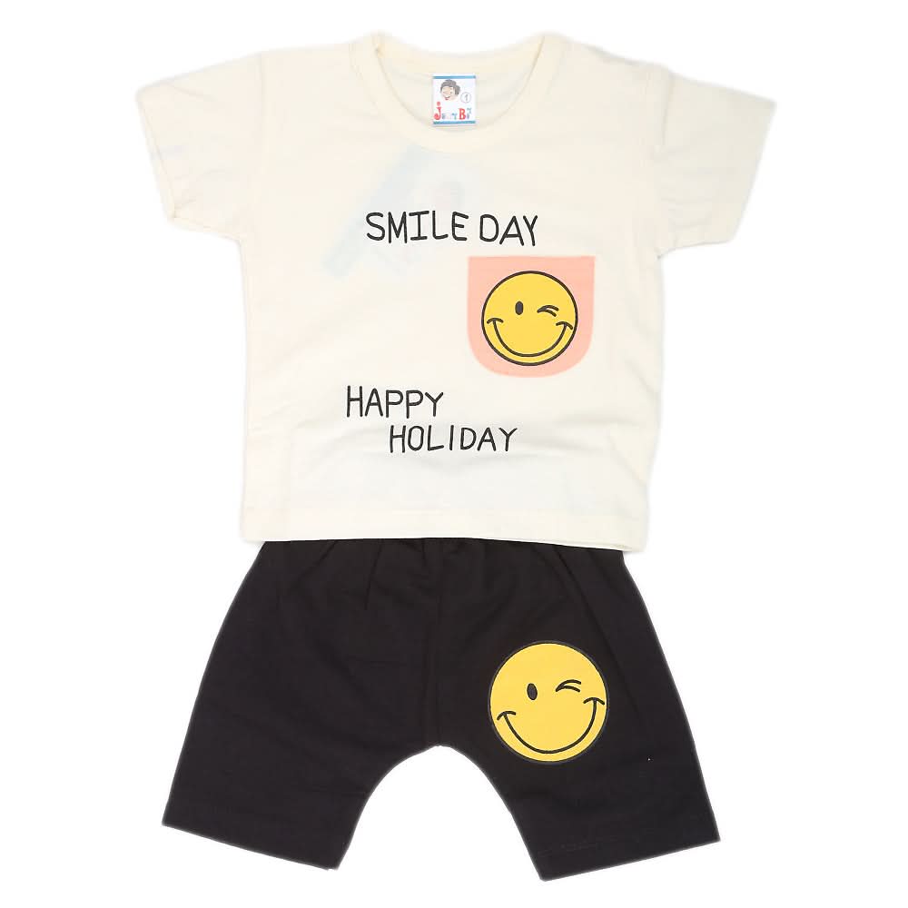 Newborn Boys Half Sleeves Suit - Off-White, Kids, NB Boys Sets And Suits, Chase Value, Chase Value