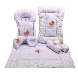 Newborn Sleeping Bag 7 Pcs  Set Embroidered - Purple, Kids, Sleeping Bags, Chase Value, Chase Value