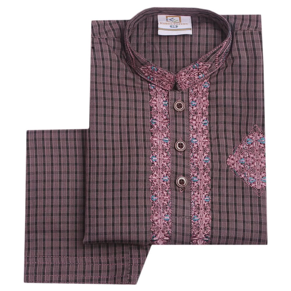 Boys Embroidered Shalwar Suit - Light Purple, Kids, Boys Shalwar Kameez, Chase Value, Chase Value