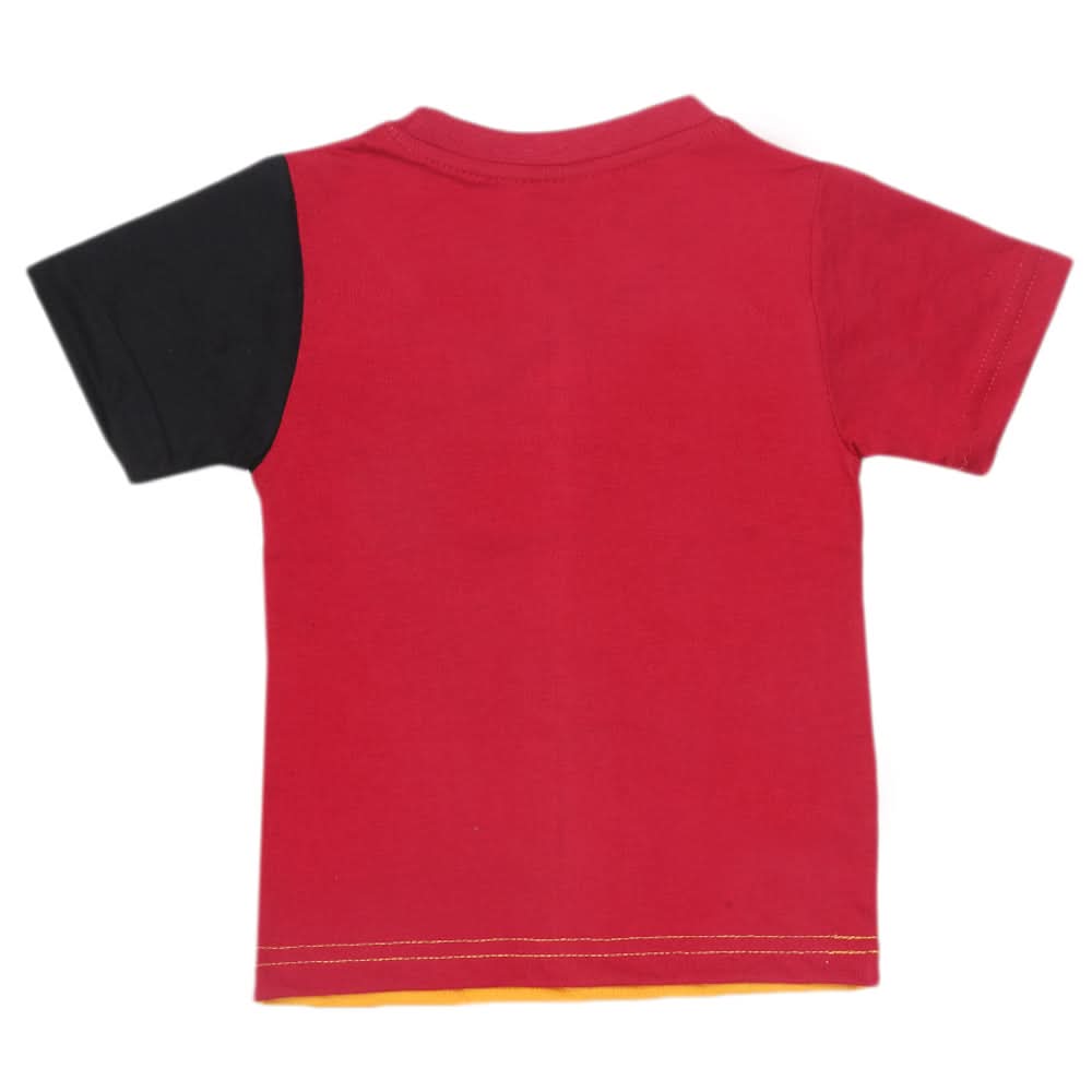 Boys Half Sleeves T-Shirt - Maroon, Kids, Boys T-Shirts, Chase Value, Chase Value