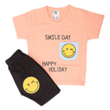 Newborn Boys Half Sleeves Suit - Peach, Kids, NB Boys Sets And Suits, Chase Value, Chase Value