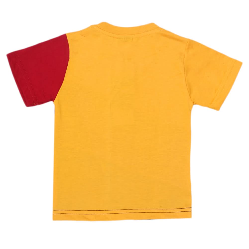 Boys Half Sleeves T-Shirt - Mustard, Kids, Boys T-Shirts, Chase Value, Chase Value