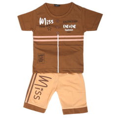 Boys Short Suit - Brown, Kids, Boys Sets And Suits, Chase Value, Chase Value