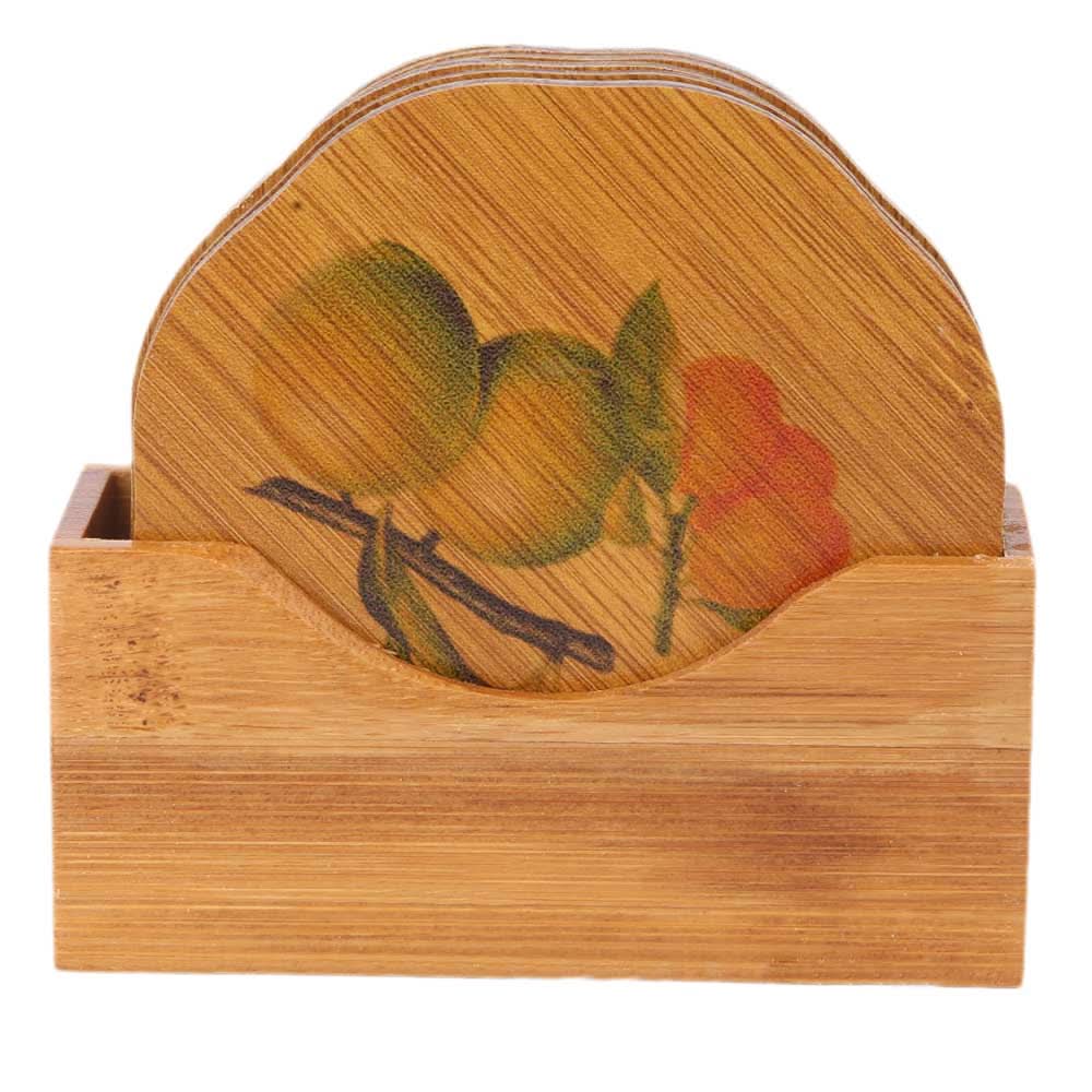 Natural Bamboo Coaster 6 Pcs Set - Camel, Home & Lifestyle, Kitchen Tools And Accessories, Chase Value, Chase Value