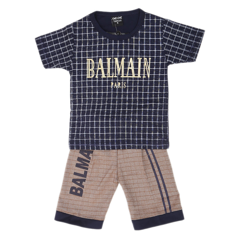 Boys Short Suit - Navy Blue, Kids, Boys Sets And Suits, Chase Value, Chase Value