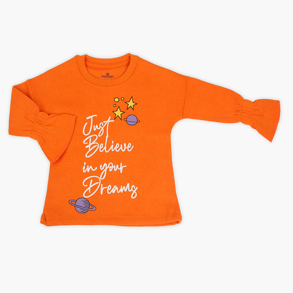 Eminent Girls Full Sleeves T-Shirt - Orange, Girls T-Shirts, Eminent, Chase Value