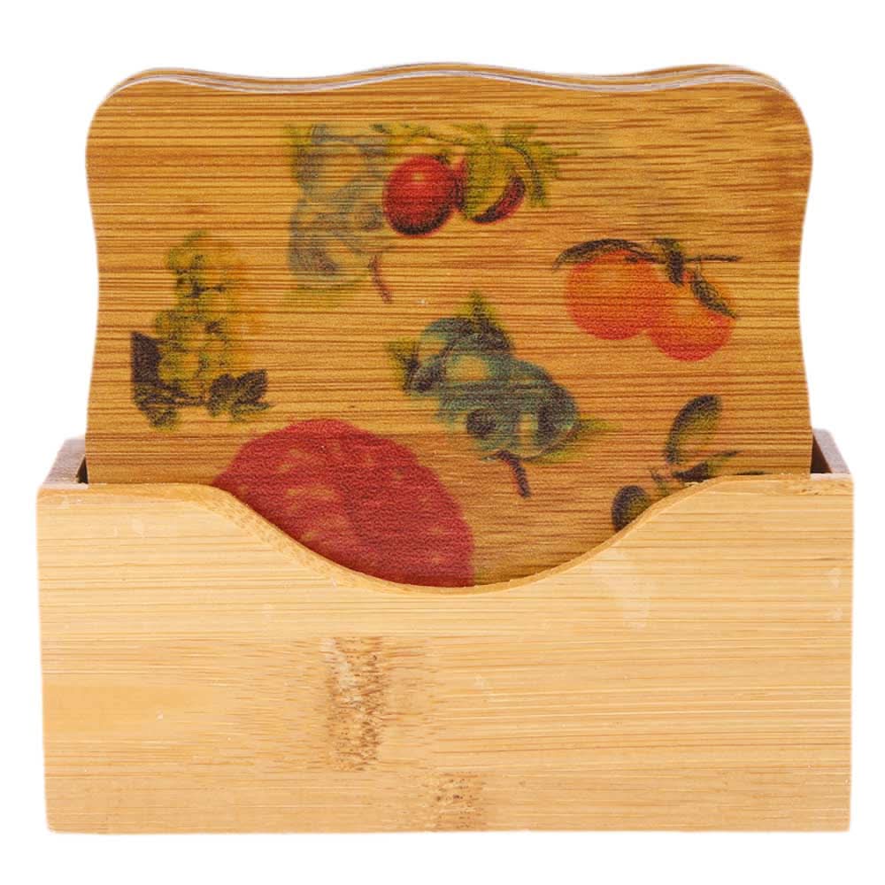 Natural Bamboo Coaster 6 Pcs Set - Camel, Home & Lifestyle, Kitchen Tools And Accessories, Chase Value, Chase Value