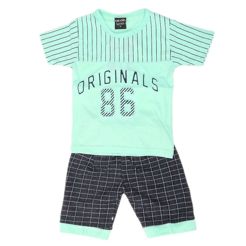 Boys Short Suit - Cyan, Kids, Boys Sets And Suits, Chase Value, Chase Value