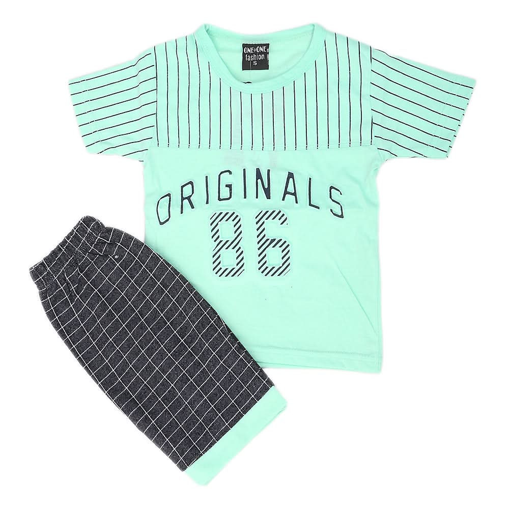 Boys Short Suit - Cyan, Kids, Boys Sets And Suits, Chase Value, Chase Value