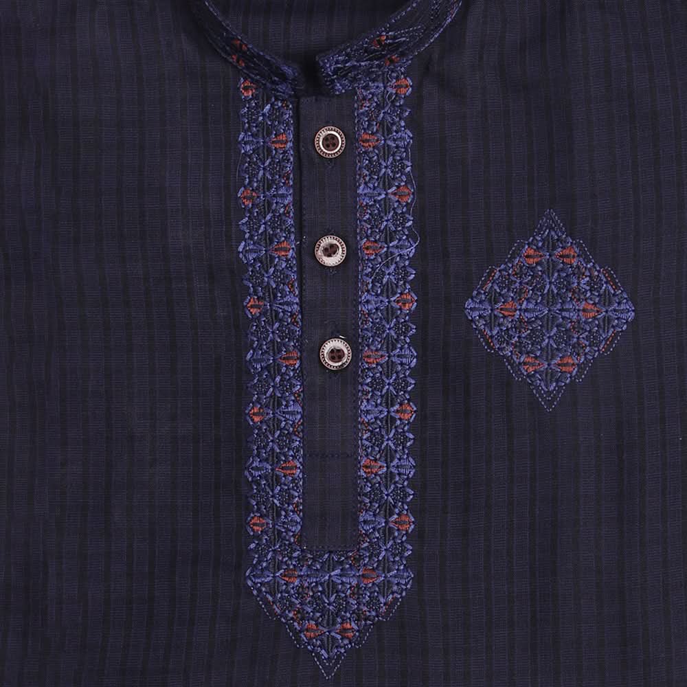 Boys Embroidered Shalwar Suit - Navy Blue, Kids, Boys Shalwar Kameez, Chase Value, Chase Value