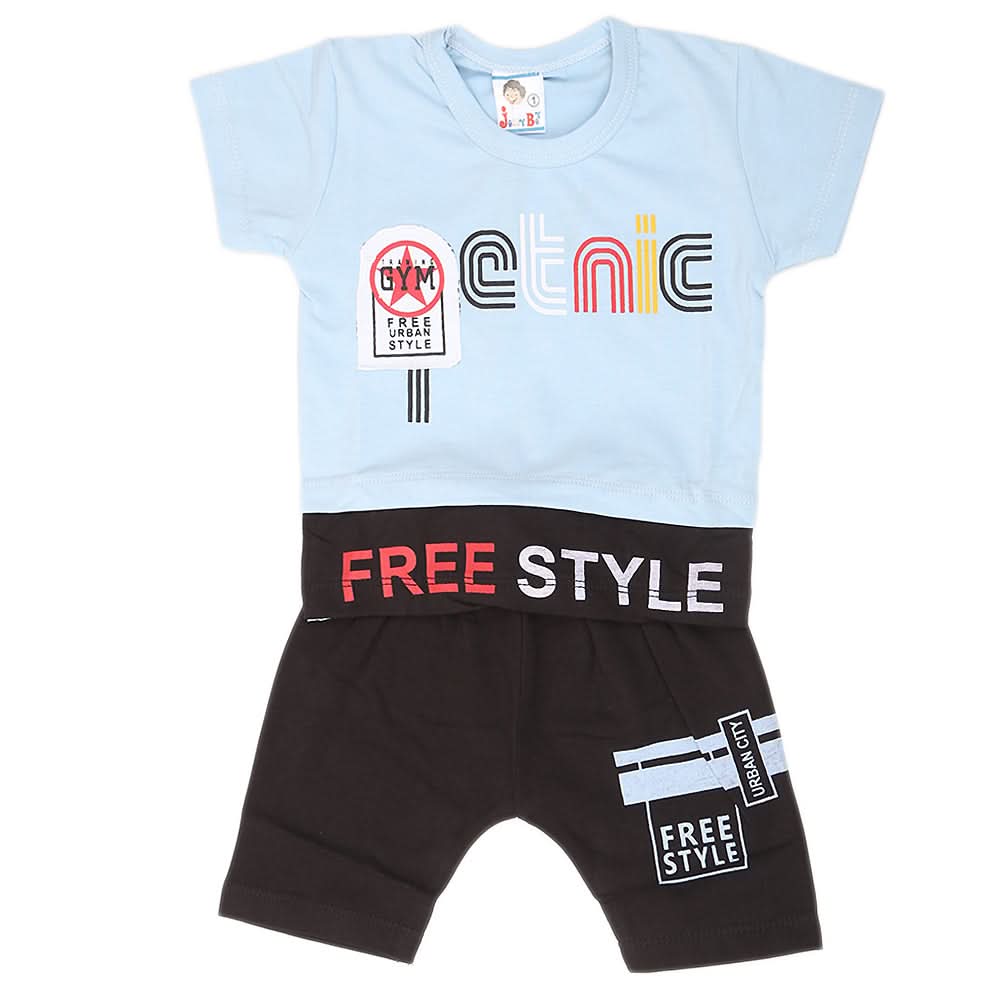 Newborn Boys Half Sleeves Suit - Blue, Kids, NB Boys Sets And Suits, Chase Value, Chase Value