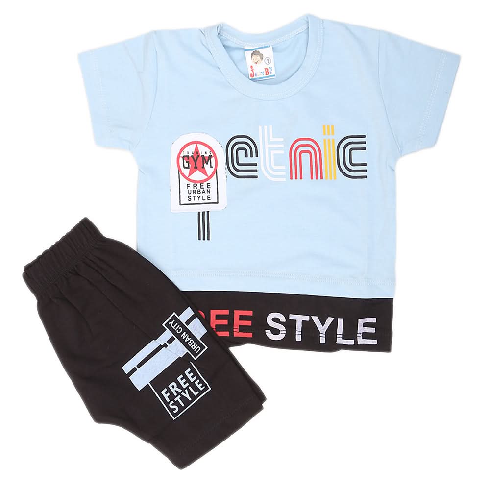Newborn Boys Half Sleeves Suit - Blue, Kids, NB Boys Sets And Suits, Chase Value, Chase Value