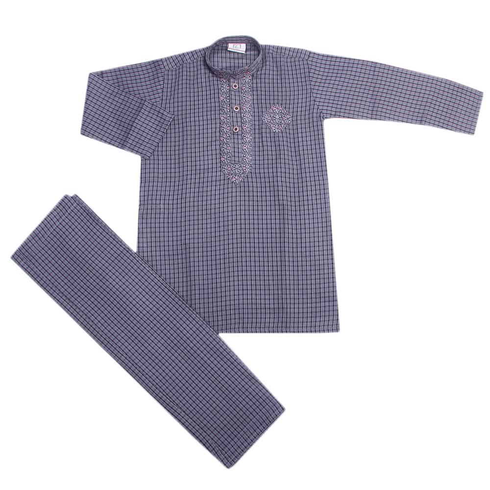 Boys Embroidered Shalwar Suit - Grey, Kids, Boys Shalwar Kameez, Chase Value, Chase Value
