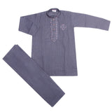 Boys Embroidered Shalwar Suit - Grey, Kids, Boys Shalwar Kameez, Chase Value, Chase Value