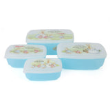 Rabbit Lunch Box 4 Pcs Set - Blue, Home & Lifestyle, Storage Boxes, Chase Value, Chase Value