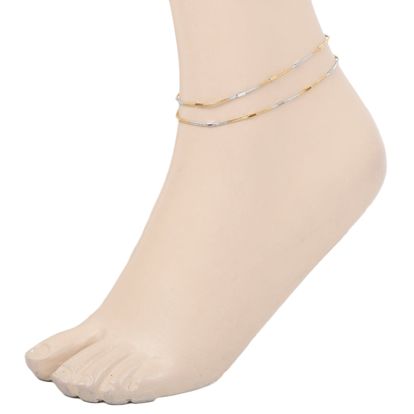 Women's Anklet - Golden & Silver, Women, Foot Jewellery, Chase Value, Chase Value