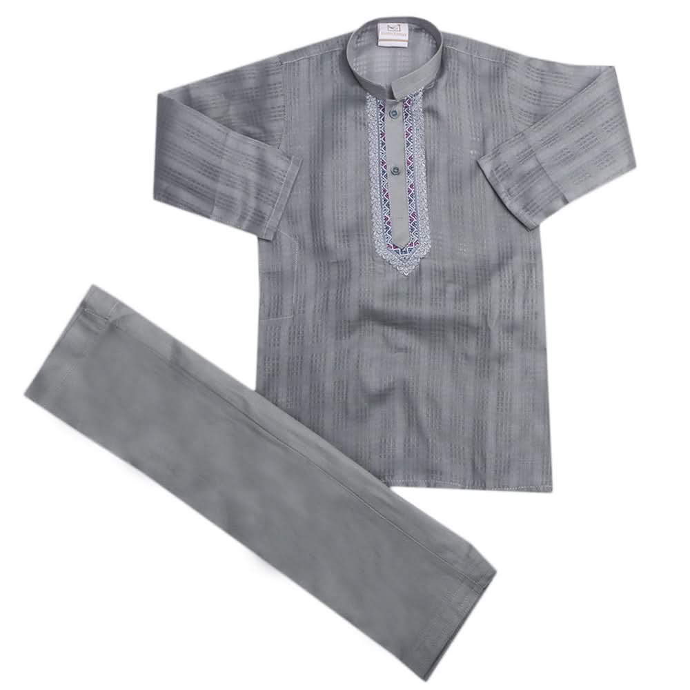 Boys Embroidered Shalwar Suit - Green, Kids, Boys Shalwar Kameez, Chase Value, Chase Value