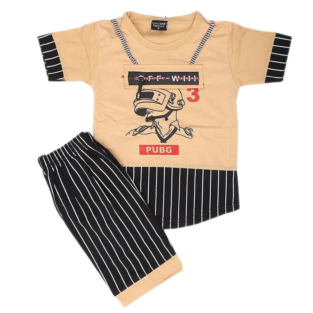 Boys Short Suit - Light Brown, Kids, Boys Sets And Suits, Chase Value, Chase Value