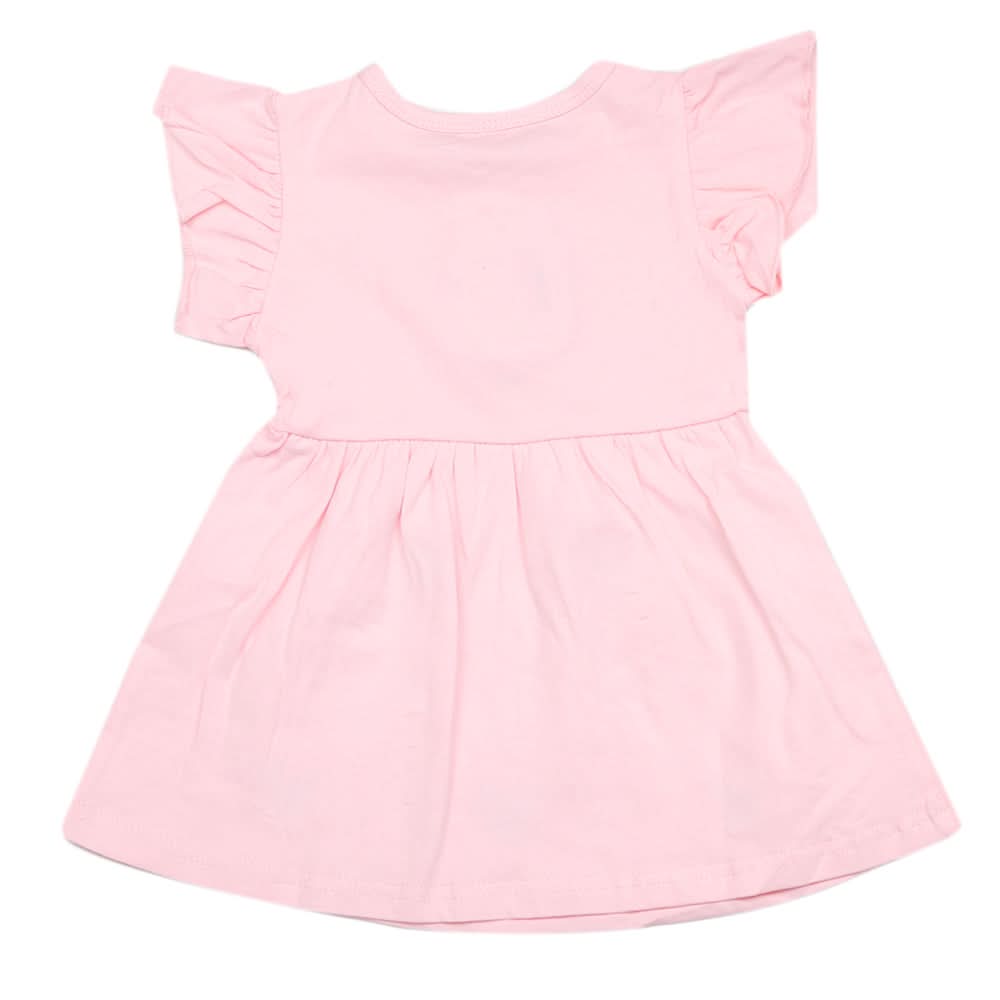 Newborn Girls Half Sleeves Frock - Pink, Kids, Newborn Girls Frocks, Chase Value, Chase Value