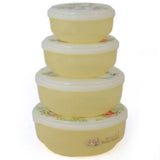 Rabbit Lunch Box 4 Pcs Set - Yellow, Home & Lifestyle, Storage Boxes, Chase Value, Chase Value