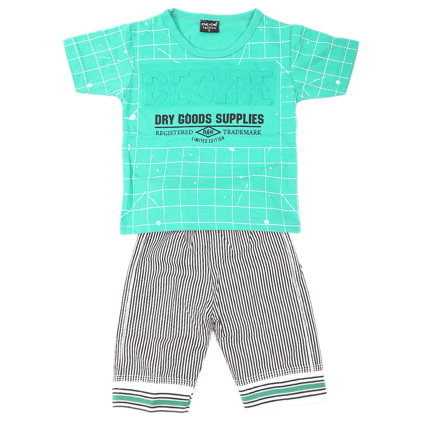 Boys Short Suit - Green, Kids, Boys Sets And Suits, Chase Value, Chase Value