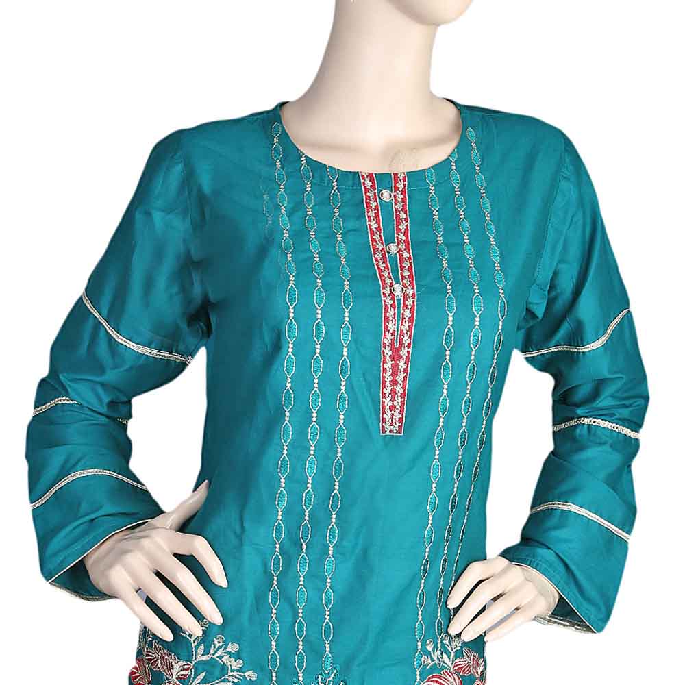 Women's Embroidered 2 Piece Suit - Sea Green, Women, Shalwar Suits, Chase Value, Chase Value