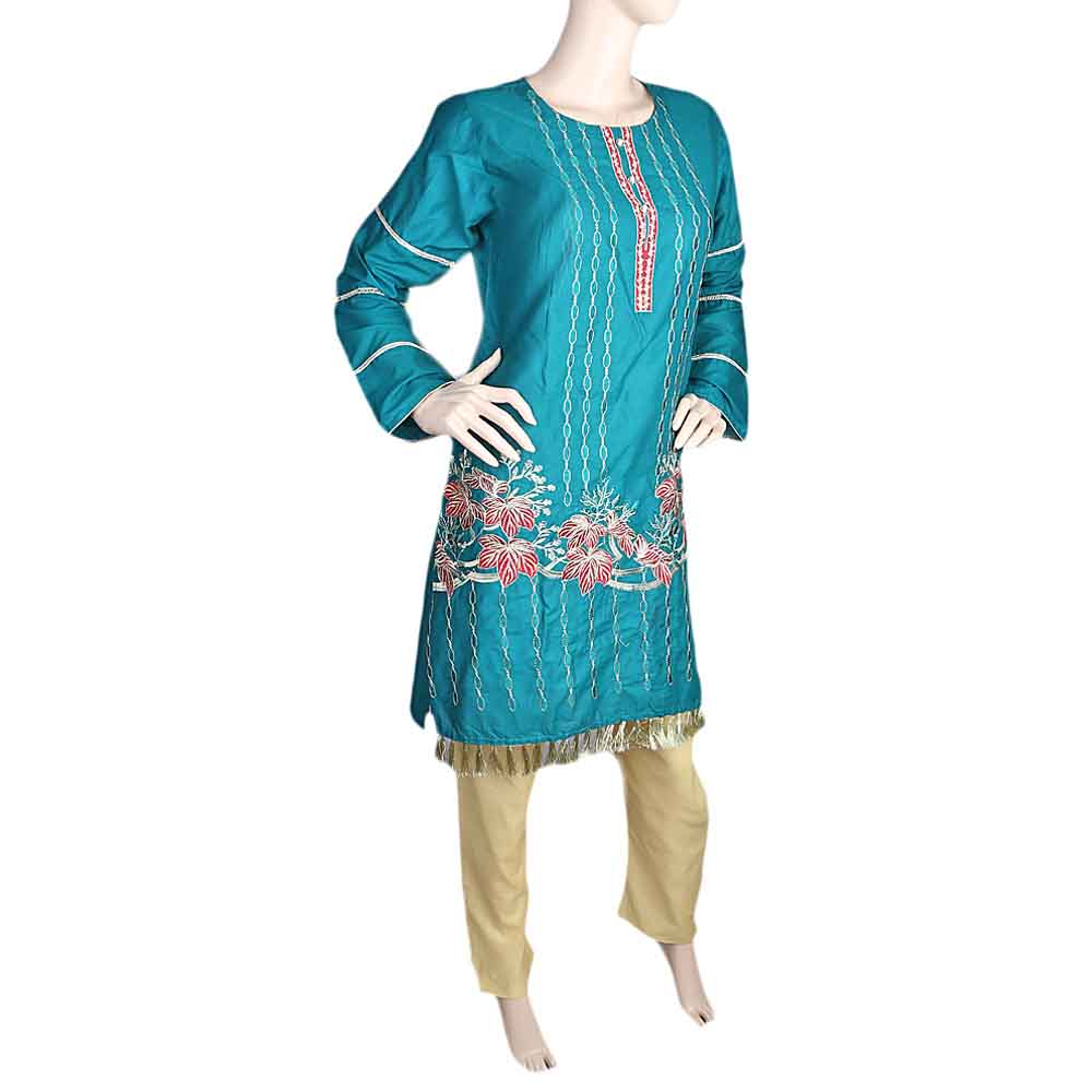 Women's Embroidered 2 Piece Suit - Sea Green, Women, Shalwar Suits, Chase Value, Chase Value