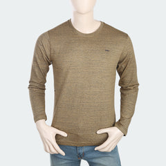 Men's Round Neck Full Sleeves T-Shirt - Rust, Men, T-Shirts And Polos, Chase Value, Chase Value